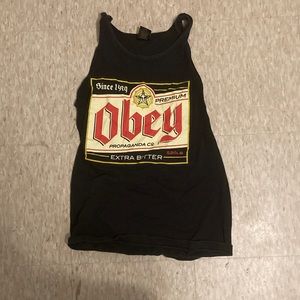 Obey Men's black tank top